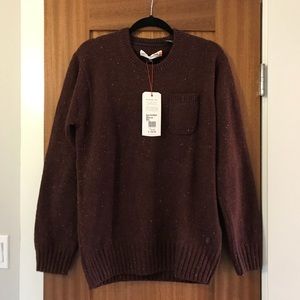 NWT men’s Ben Sherman wool burgundy v-neck sweater